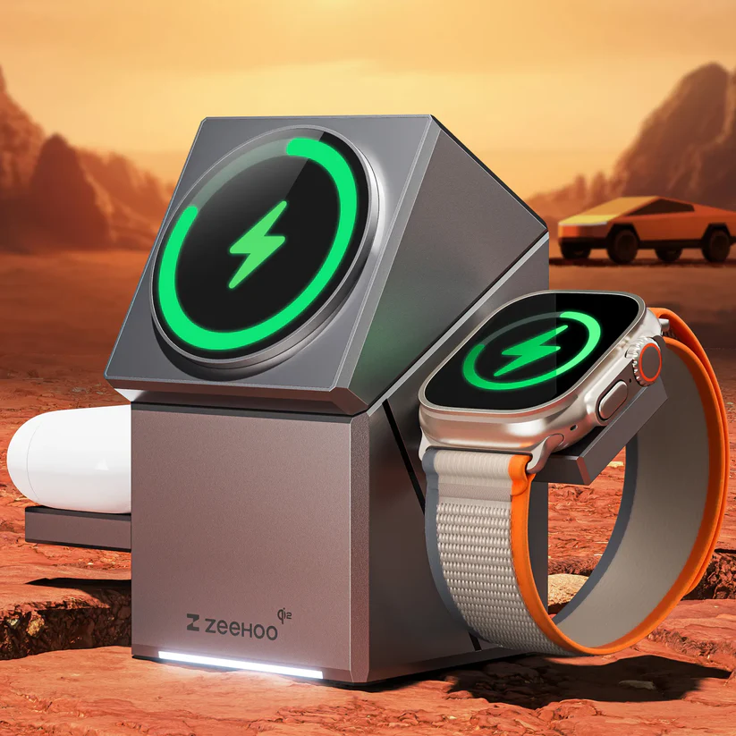 【New Users Only】G-OUSSVE｜Wireless charger supports Qi2 protocol, compatible with MagSafe magnetic fast charging for phones, watches, and earbuds, compatible with Apple and Android