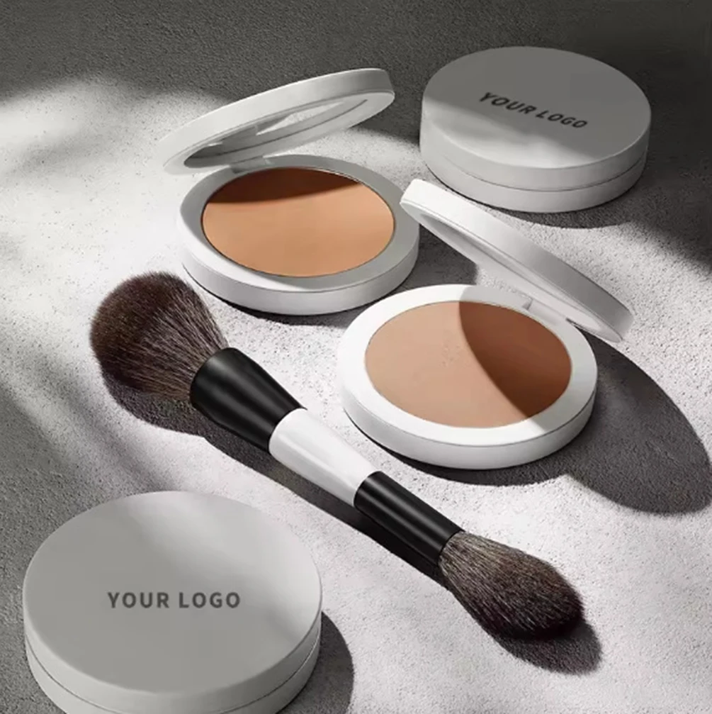 12g Private Label 3-color Concealer Pressed Powder Custom Bulk Anti-sweat Contouring 3D Shadow Contour Contouring Palette Makeup