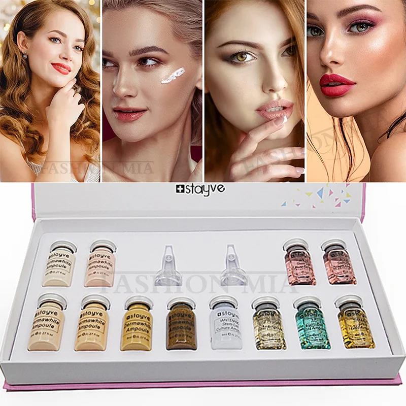 BB Cream Glow Starter Kit Microneedling Serum Hyaluronic Acid Ampoule Essence Moisturizing Foundation Skin Care Korean Cosmetics