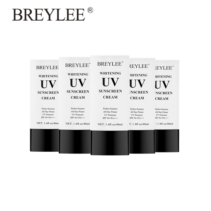 BREYLEE UV Sunscreen Cream SPF50 Moisturizing Skin Care 5PCS